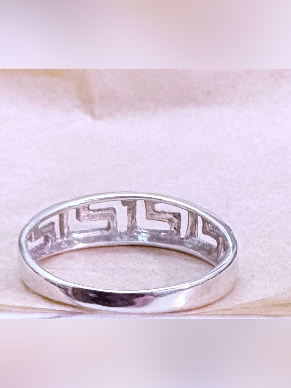 Greek 925 Sterling Vintage Key Link Bracelet & Ring 2PC Set Ex Cond - Picture 11 of 17